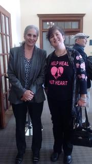 Dr. Gloria Duffy, President & CEO of Commonwealth Club of SF invites Rozalina Gutman to share her heart-breaking story of one of millions of women-victims of the under-publicized crisis around Women’s Heart Disease